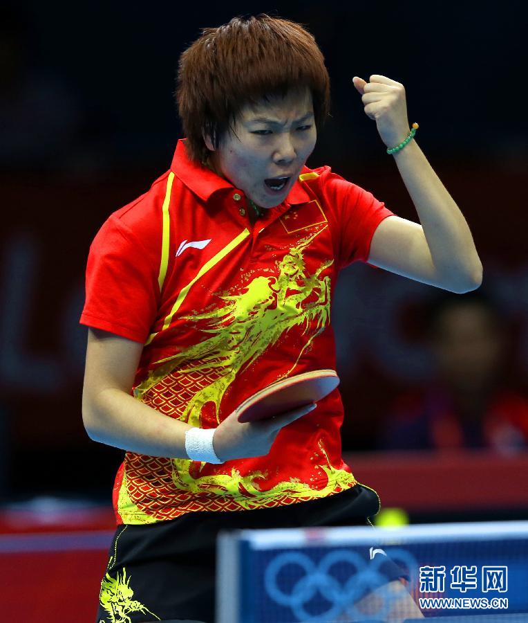 中国选手李晓霞夺奥运会乒乓球女单冠军