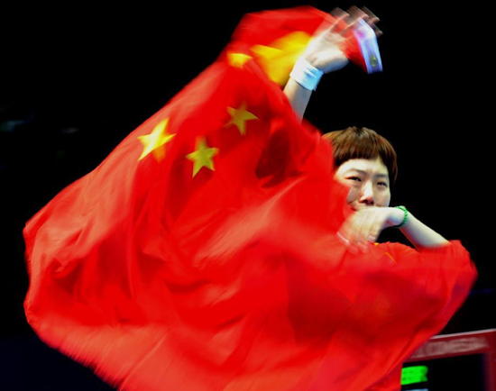 中国选手李晓霞夺奥运会乒乓球女单冠军