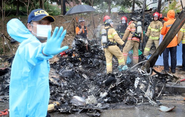 当地时间7月17日上午,一架直升机在光州市光山区水莞地区坠毁,造成5人死亡。