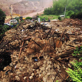 长沙暴雨致山体滑坡