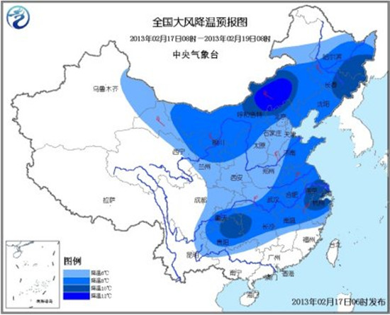 较强冷空气影响我国 外出旅行需注意防寒保暖