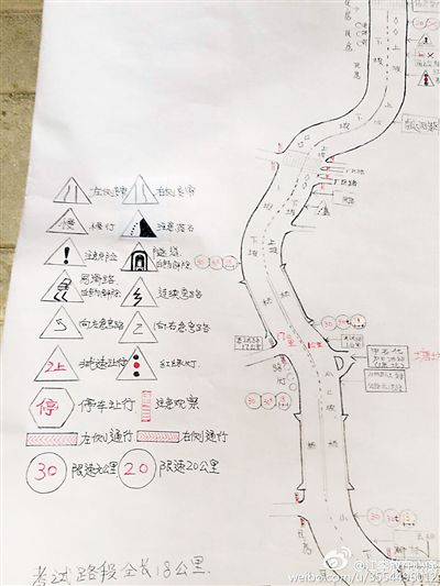 大叔手绘7米长卷，为考“科目三”真是拼了