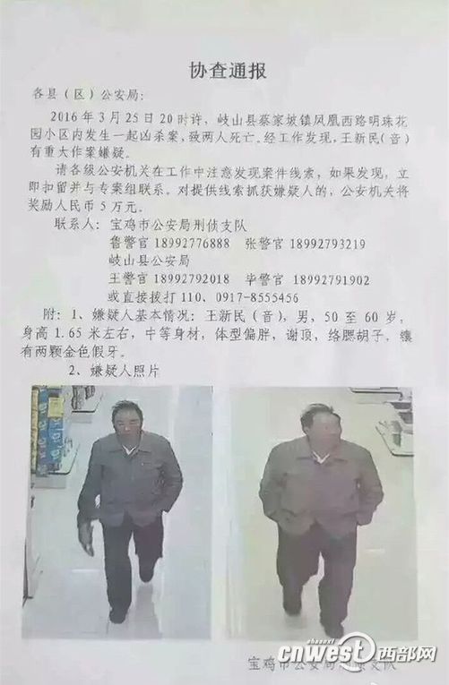 警方发布的协查通报