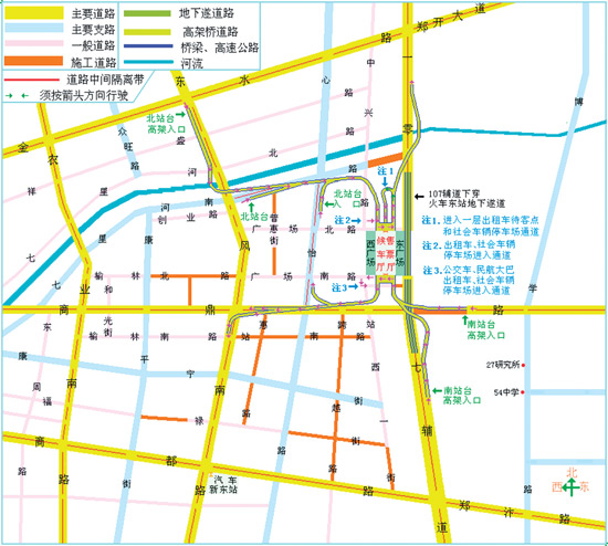 郑州一的哥自绘郑州东站线路图 提见解化解交通拥堵