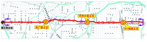 陇海路高架快速通道示意图